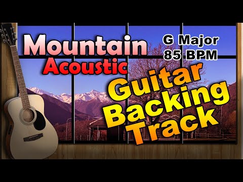 Mountain Acoustic Country Guitar Backing Track G Major 85 BPM