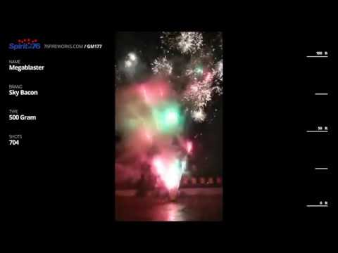 GM177 Megablaster - 704 shot Sky Bacon 500g Cake