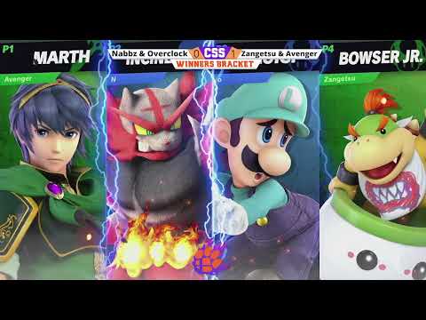 CSS 34 Doubles - W - Avenger & Zangetsu (Marth/Jr) vs. Nabbz & Overclock (PT/Incin/Luigi) - SSBU