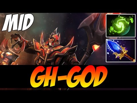 GH-GOD Plays WARLOCK MID WITH AGHANIM'S AND REFRESHER - 8500 MMR - Dota 2
