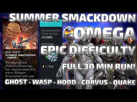 Summer Smackdown - OMEGA - Epic difficulty Full 30 min run! Marvel Contest of Champions