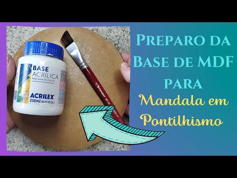 [Passo a Passo] Como Preparar a Base de MDF para Pintar Mandala em Pontilhismo - Tutorial Mandala