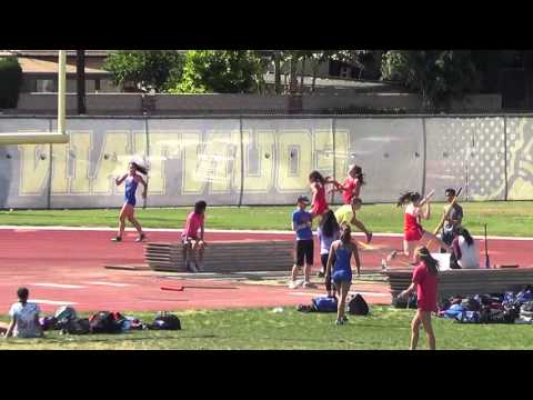 JVG 4x100m at Fountain Valley - 4-20-16 - Los Alamitos Girls