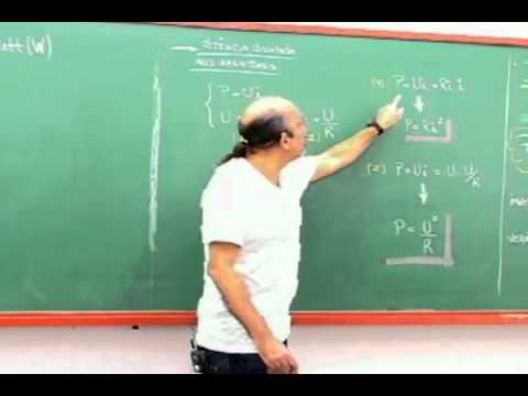 Professor explica como é definida a potência elétrica