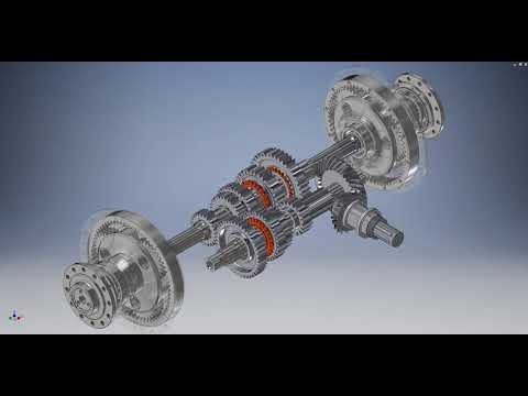Combat vehicle gearbox in Autodesk Inventor Professional 2017