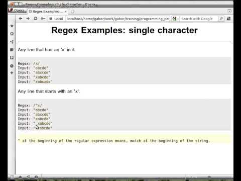 Beginner Perl Maven tutorial: 8.5 - Single character match