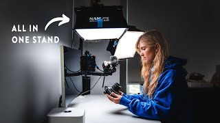 Easy OVERHEAD LIGHT Desk Set Up | Nanlite 120C & 60C Pavo Slim