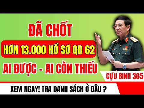 Hơn 13.000 Cựu Chiến Binh Được Xác Nhận Theo QĐ 62 – Danh Sách Có Tên Các Bác Không?