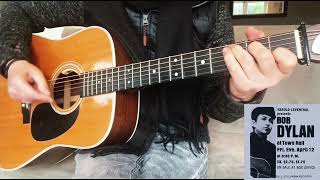 ‘Talkin’ New York’ Bob Dylan 1963 NY TOWN HALL vsn - Guitar Chords (Standard - No Capo)