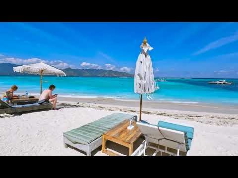 Walk along Sunset Beach. Gili Air Island. Indonesia 2023