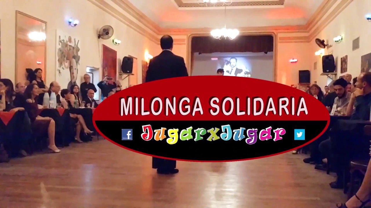 Ángela Romina Cides y Adrián De Gregorio. Milonga Solidaria JugarxJugar