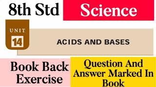 8th Std - Science | Unit 14 - Acids and Bases | Book Back Exercise
