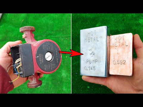 Motor melt down - Trush to treasure . Copper and aluminium casting .