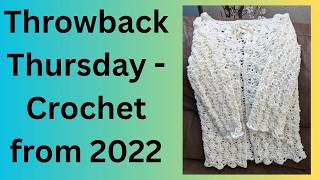 Throwback Thursday - beautiful pineapple stitch cardigan that never got used * warning sad story*