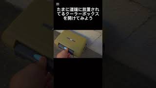 道端に放置されたクーラーボックスを開けてみよう