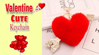 Valentine Special Keychain ❤️! Cute Gift Idea's! #diy #valentinesday #craft #video