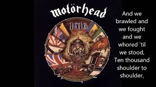 Motörhead 1916 lyrics