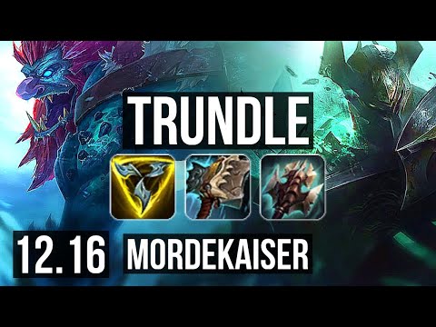 TRUNDLE vs MORDEKAISER (TOP) | 8/1/2, 1000+ games, Godlike | KR Diamond | 12.16