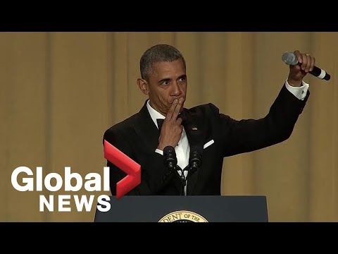 , title : '"Obama out:" President Barack Obama’s hilarious final White House correspondents’ dinner speech'