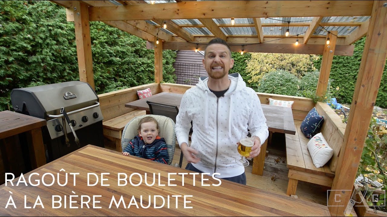 Ragoût de boulettes et de pattes de cochon à la bière Maudite