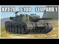 Leopard 1 Kpz 70 E 100 WoT Blitz Gameplay