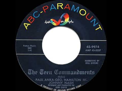 The Teen Commandments by Paul Anka-Geo. Hamilton IV-Johnny Nash — 1958 Hot 100 hit