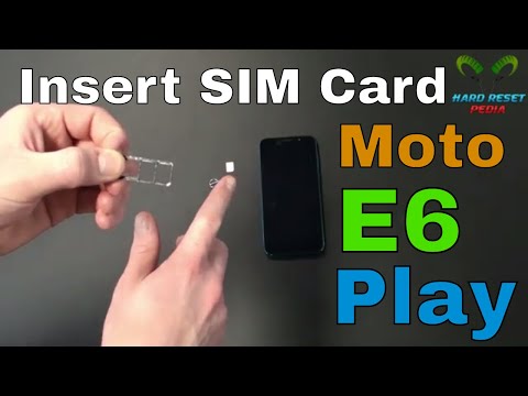 Moto E6 Play Insert SIM Card