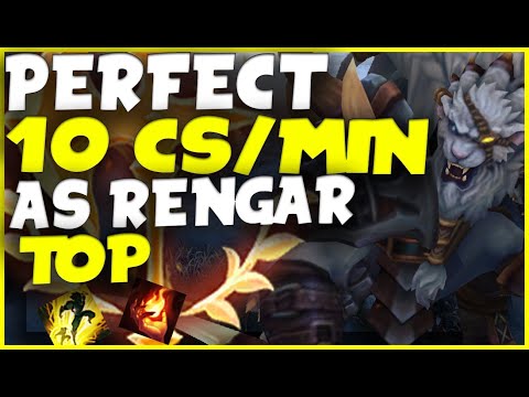 PERFECT 10 CS/MIN CRIT RENGAR TOP VS RIVEN | MVP | SEASON 11