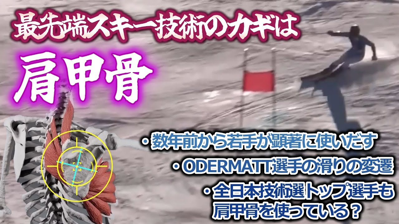 最先端スキー技術のカギは肩甲骨 ― 瞬間の加圧（蹴り）の答えは肩甲骨だった！！