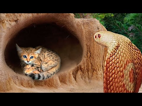 Sand Cat VS King Cobra - How does this cat survive in the desert without water?