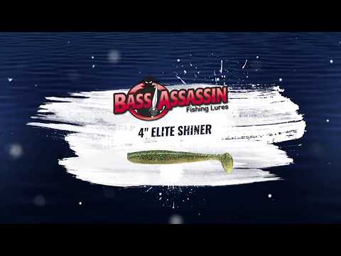 Bass Assassin Elite Shiner 10cm Salt and Pepper Silver Phantom