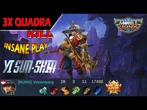 Mobile Legends - Episode 39: [REPLAY] 3x QUADRA KILL! Yi Sun-Shin Insane Play | MVP Builds