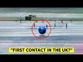 breaking round blue object spotted at manchester airport