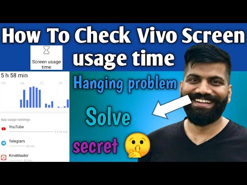 How to check vivo screen usage time/How to check mobile performance.