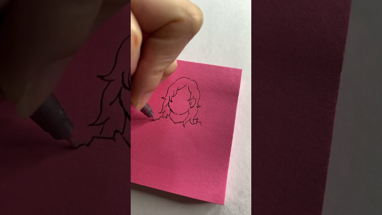 drawing on sticky notes! 💕 #sketching #artist #artwork #drawing #sketchbook #animeart #draw #art