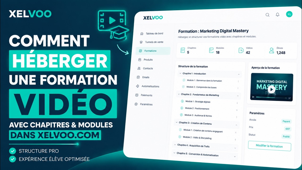 Ajouter une formation vid&eacute;o XELVOO