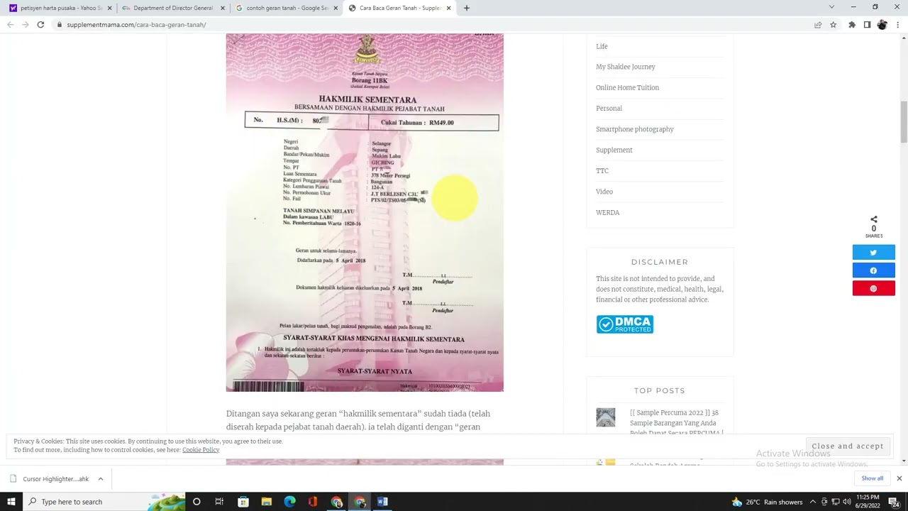 LAW LAB : TUTORIAL ISI BORANG PETISYEN HARTA PUSAKA- STEP BY STEP