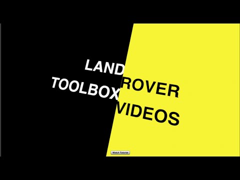 Land Rover Toolbox Videos Channel Welcome Video 2015 / 2016