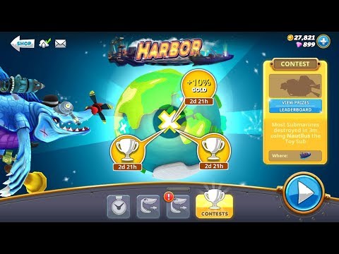 Most Submarines destroyed in 3min Live Contest - Hungry Shark World