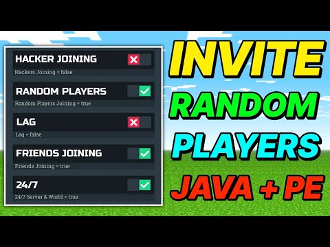 How to invite Random players in Minecraft | How to play Minecraft multiplayer | JAVA + PE
