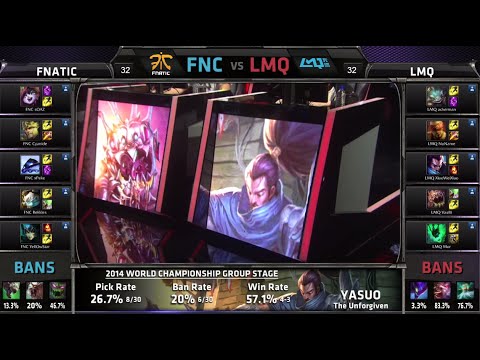 Fnatic vs LMQ | Game 1 Group C S4 LOL World Championship 2014 Day 1 | FNC vs LMQ D1G5