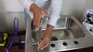 Instalación del grifo o llave de aguda potable para un sistema de Osmosis Inversa