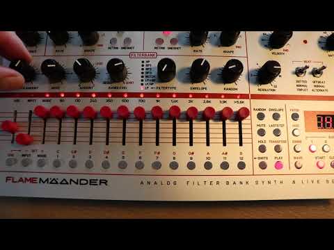 Flame MÄANDER Synthesizer simple arpeggio like p.floyds"on the run" (beta test)