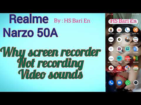Why screen recorder not recording video sounds in Realme Narzo 50A mobile phone
