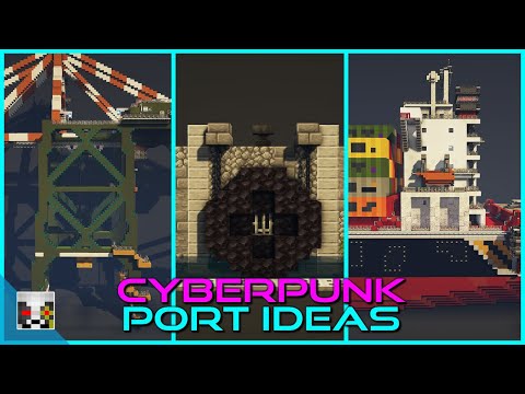 10+ Cyberpunk Port Build Ideas - Minecraft 1.17+