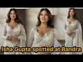 Hot Isha Gupta In Saree With Gorgeous Look Caught By Media At Bandra