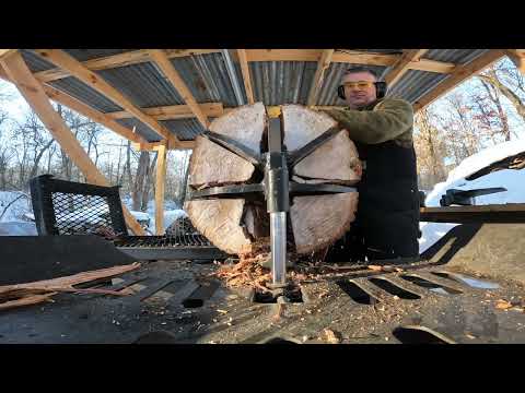 Six Way Splitting - Big Firewood Split Fast