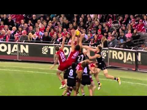 Shane Mumford - 9 man pack mark - 2011 AFL 2nd Elimination Final - Sydney Swans
