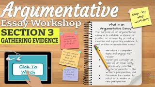 How To Write An Argumentative Essay: Gathering Evidence
