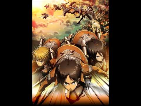 Japanese lyrics to the Attack on Titan opening theme (Guren no Yumiya)